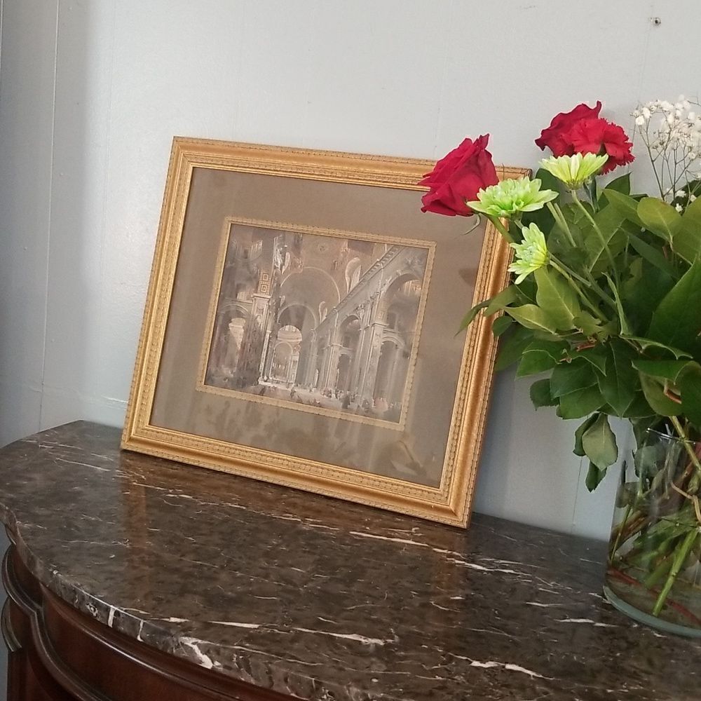 Giovanni Paolo Panini vintage art frame gallery vintage 19x17